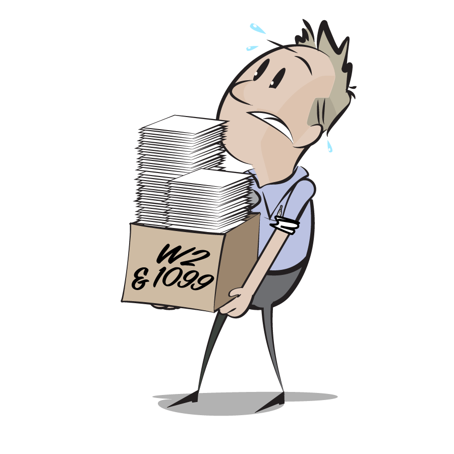 Character holding tax documents